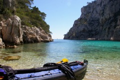 kayak de mer dans la calanques d'en vau